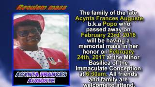 Acynta Frances Auguste requeem mass