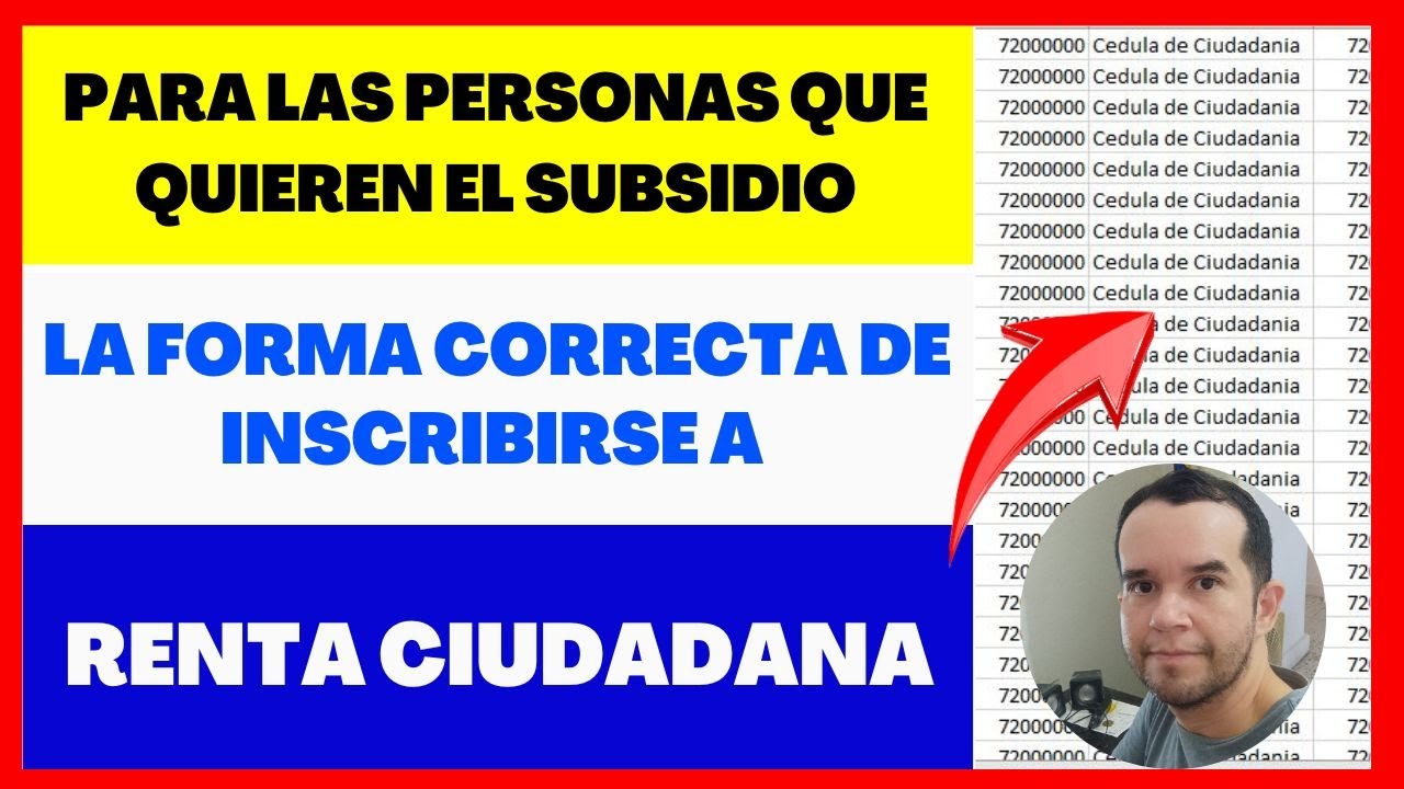 ¿Como Inscribirme A Renta Ciudadana? Grupos A Y B 500 Mil - YouTube