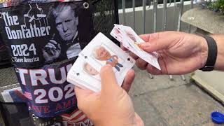 Trump “Playing Cards” Deck at Rally in NYC on Arraignment Day - MANHATTAN