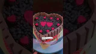 #chocolate #heart_shape_cake delicious and so tasty cake #only_cakes_lover #cakeforkitkat #yummycake