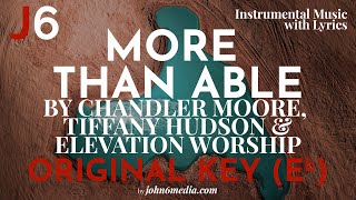 Elevation Worship | More Than Able Instrumental Music and Lyrics Original Key (Eb)