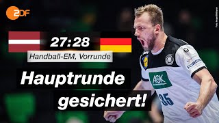 Lettland - Deutschland 27:28 - Highlights | Handball-EM 2020 - ZDF