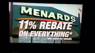 Menards 11% sale