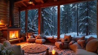 Relaxing Morning Winter in Cozy Living Room Ambience ❄️ 🔥Smooth Piano Music for Work, Relax