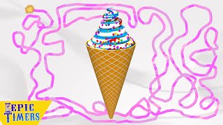 5 Minute Timer with Music and fun Ice cream timer bomb!