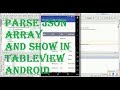 How To Parse Json array and show in TableView in android studio 3.0