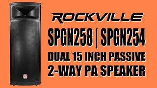 Full DEMO of the Rockville SPGN258 \u0026 SPGN254 Passive Dual 15” PA Speakers