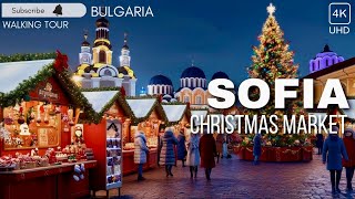 4K Walking Tour of Sofia, Bulgaria | Christmas Magic \u0026 Iconic Landmarks