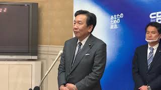 2021年1月7日　枝野代表　議院運営委員会での質疑後ぶら下がり（緊急事態宣言の事前報告への質疑）