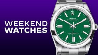 2021 Rolex Oyster Perpetual 41mm Green Dial & A Luxury Watch Collector's Guide of Preowned Watches