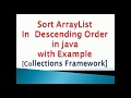 sort ArrayList in descending order in java / android Example
