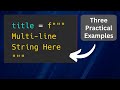 Python Multiline Strings: With or Without F-Strings