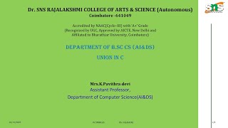 Case Study | C Programming | SNS Institutions