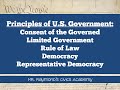 Principles - 3.1 Continued - of the Constitutional American Government - Civics SOL, Benchmark EOC