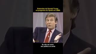 Entrevista de Donald Trump no programa da Oprah em 1988 #investimentos #economia #shorts