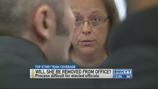 Will the Rowan County Clerk be removed from office?