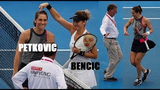 PETKOVIC vs BENCIC 🎾 European tennis players DANCING their way into the Australian Open!