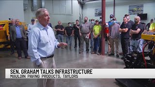 Sen. Graham visits Upstate, discusses infrastructure bill \u0026 labor shortage