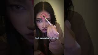 FAKE BULLET HOLE TUTORIAL FOR HALLOWEEN #makeup #halloweencostume #screammovie #foryou #tutorial