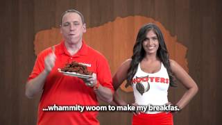 What Did Joey Chestnut Just Say to This Hooters Girl?