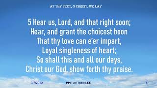 488 At thy feet, O Christ, we lay