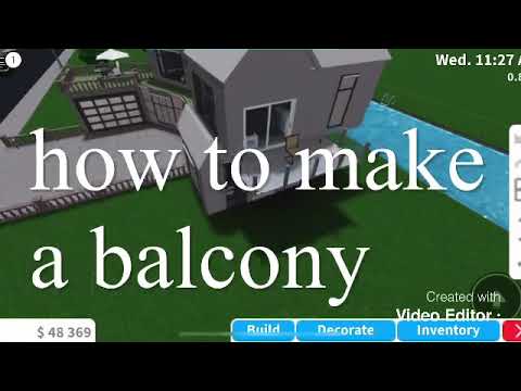 How To Ma A Balcony On (bloxburg) - YouTube