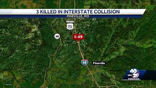 Three killed, including Bella Vista woman, in collision on I-49 near Pineville