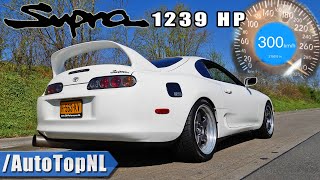 1239HP TOYOTA SUPRA MK4 2JZ SW Performance 300km/h ACCELERATION & SOUND by AutoT