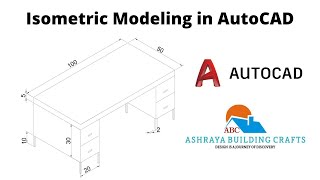 Isometric Modeling in AutoCAD-Creating a office desk (Telugu)