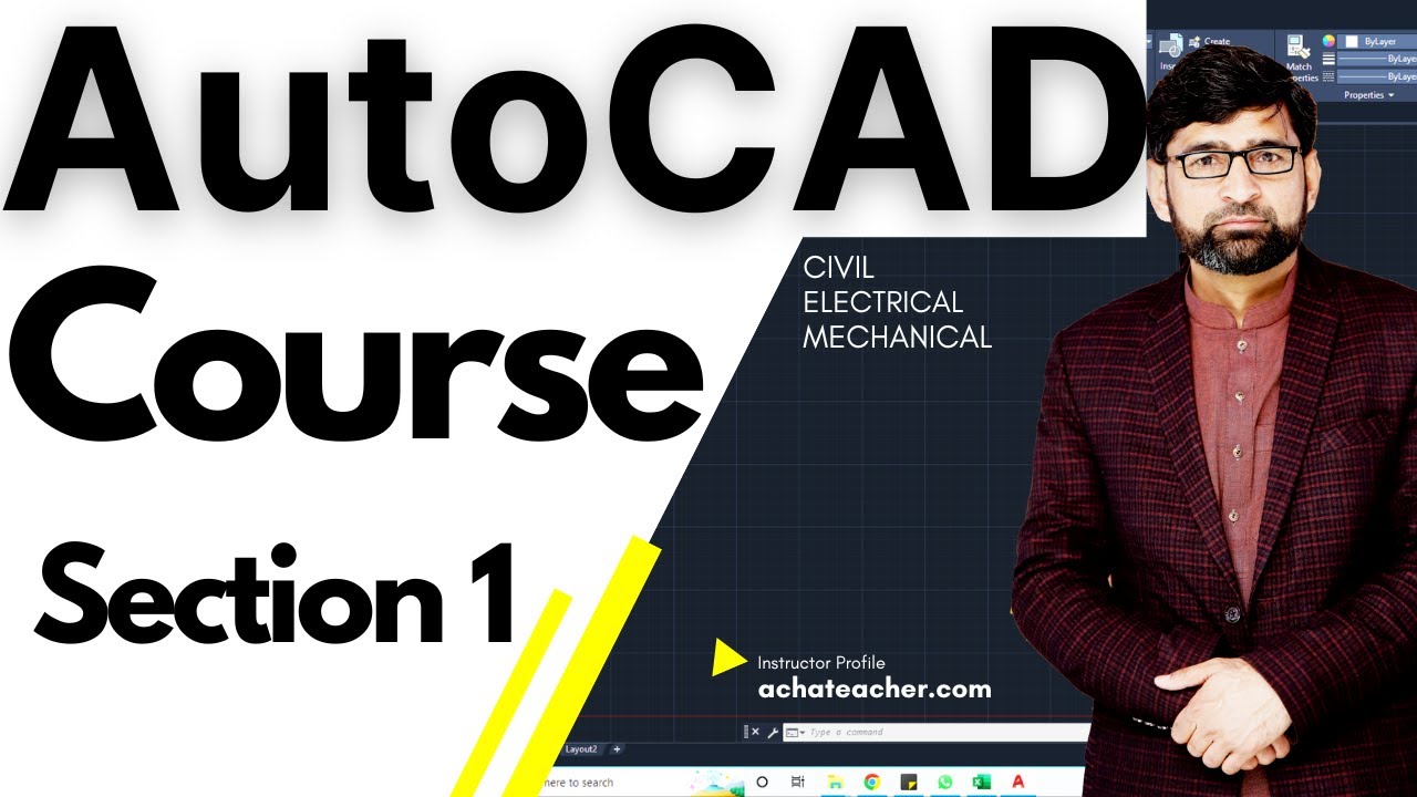 Introduction To Section 1 Of 6 | AutoCAD Course - YouTube