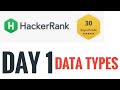 Data Types Hackerrank | 30 days of code | day 1 | Python