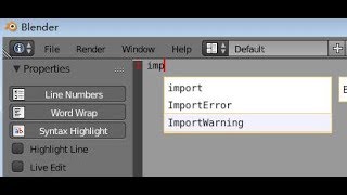 Blender python autocomplete addon for FREE