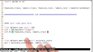 Coding Up the SVM - Intro to Machine Learning