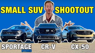 2023 Honda CR-V vs. 2023 Kia Sportage Hybrid vs. 2023 Mazda CX-50 | Compact SUV Comparison Test
