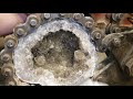 Large Fabulous Keokuk Geode Opening / Cracking, Smoky Quartz, Calcite