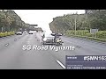 10nov2024 cte phv #SMN163K kia caren rear end motorcyclist on lane 3 of the expressway