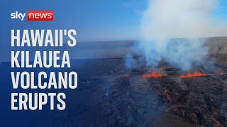 Hawaii's Kilauea volcano erupts