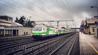 [VR] IC55 (Hel → Ol) passing Hyvinkää station.