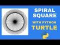 How to Draw a Rotating Square Spiral with Python Turtle | Turtle Graphics Tutorial