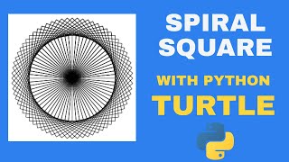 How to Draw a Rotating Square Spiral with Python Turtle | Turtle Graphics Tutorial