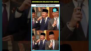 Indonesian President’s Delegation Sings SRK's Song 'Kuch Kuch Hota Hai' At Rashtrapati Bhavan#shorts