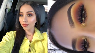 Brown Sunset Look With Pop Of Glitter | Jocy Reyes