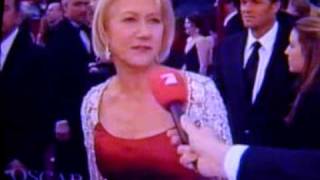 Helen Mirren red carpet Oscars 2008 (German tv)