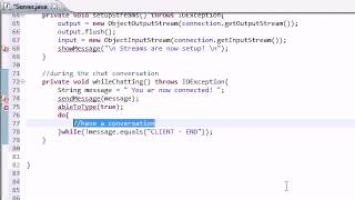 43 Intermediate Java Tutorial 43 whileChatting