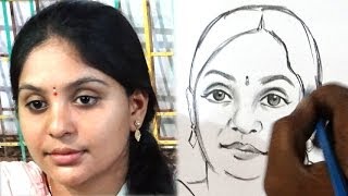 BEAUTIFUL FACE PAINTING- PRETTY FACE PORTRAIT- SPEED- IN 5 MINUTES