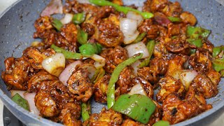 chilli mushroom recipe | restaurant style chilli mushroom