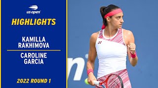 Kamilla Rakhimova vs. Caroline Garcia Highlights | 2022 US Open Round 1
