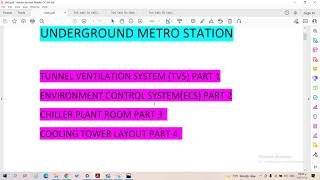 Underground Metro station 🚉 | Tunnel ventilation system | TVF | PART 1