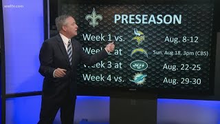 Saints preseason schedule released - one national TV game