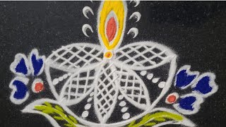 Diwali Festival Rangoli // Deepam Rangoli // Deepam  Muggulu 2024